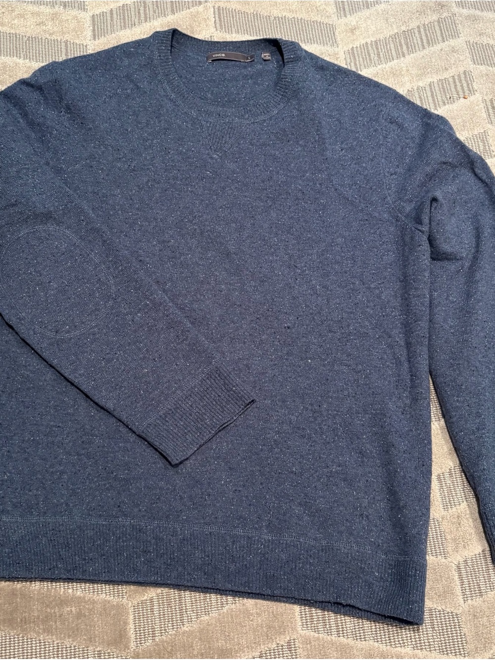 Vince Men's Navy Crewneck Sweater